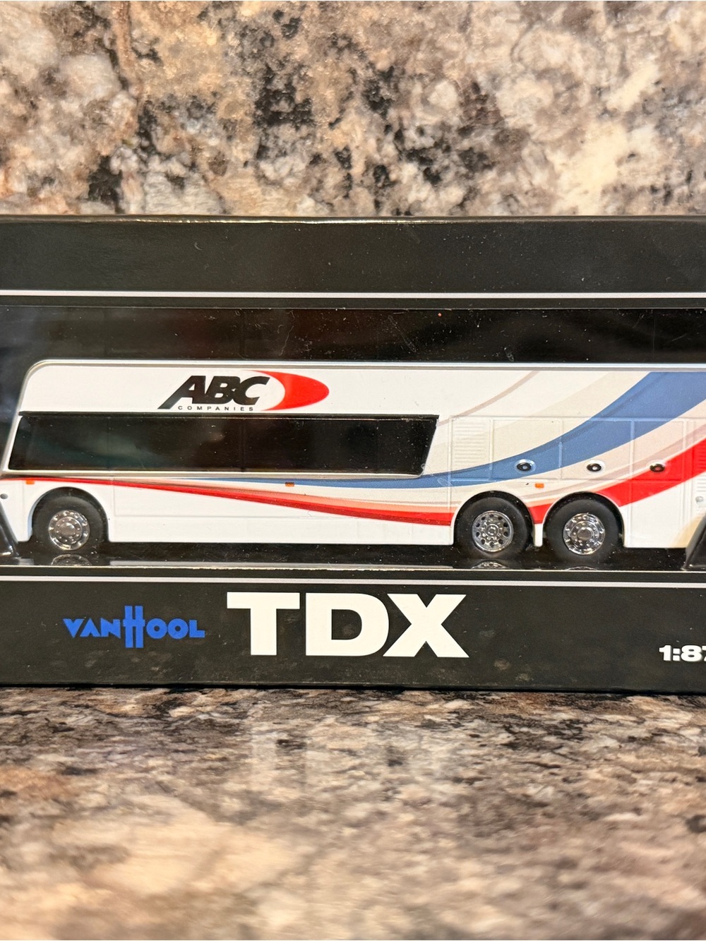 TDX Die-Cast Coach Toy - White with Red & Blue Accents